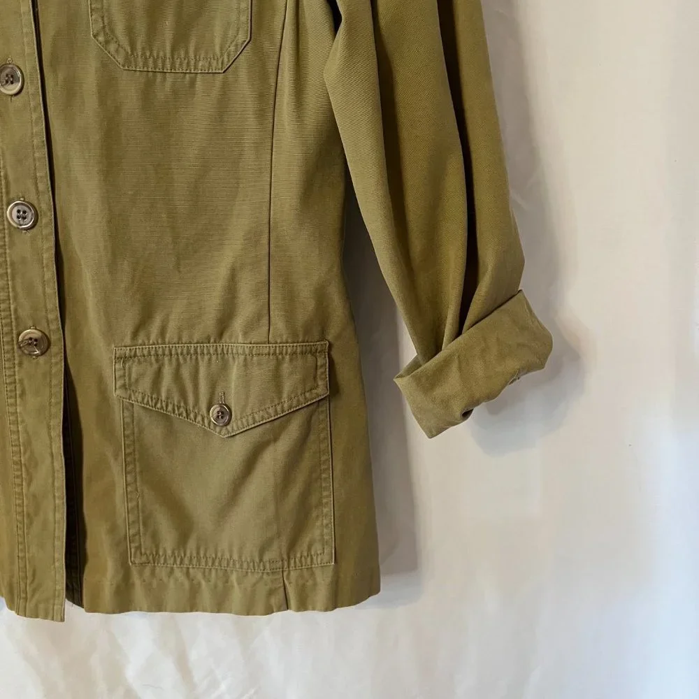 🇺🇸 3 for $12 🇺🇸 NY & Co Army Green Utility Cargo Pocket Jacket Small - Picture 2 of 4